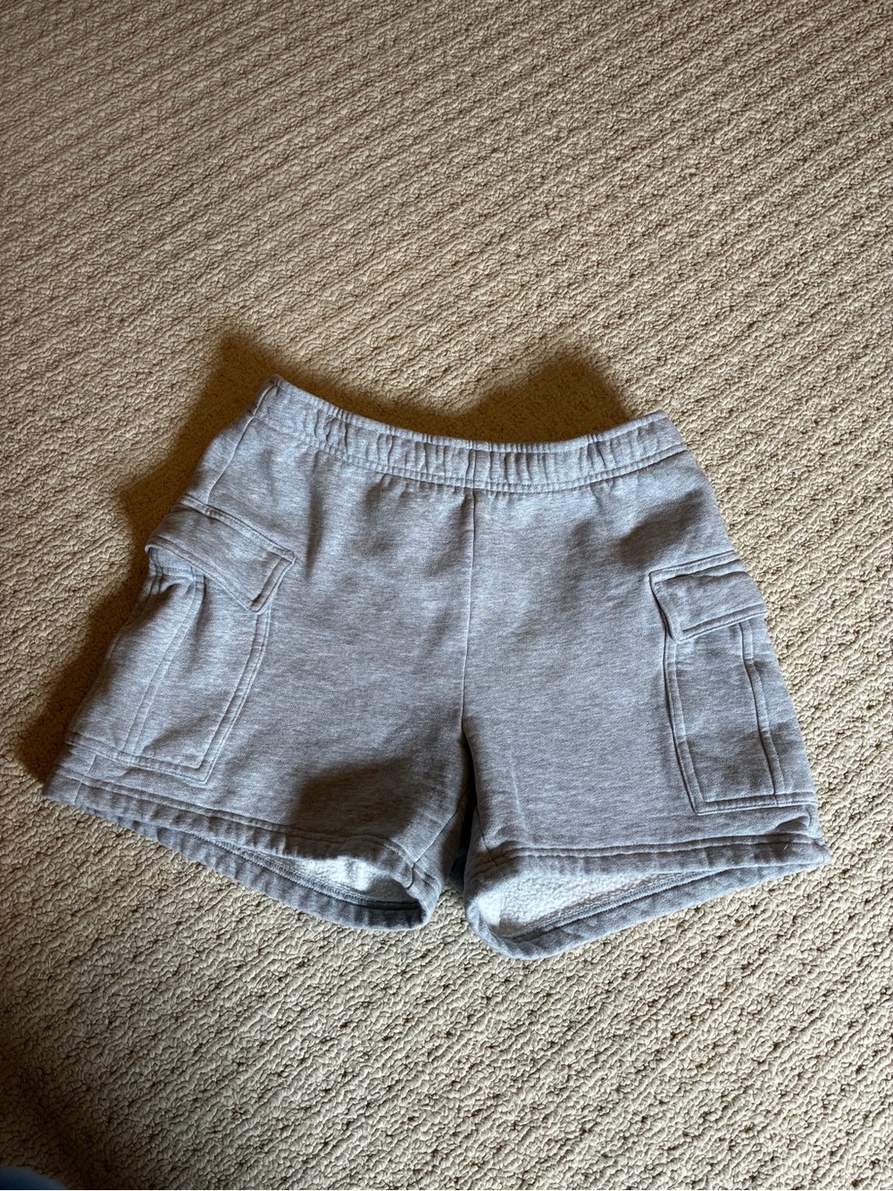 Grey Cargo Sweat Shorts - Women